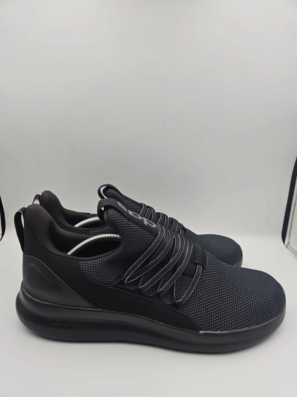 adidas Men's Black Cloudfoam Slip-On Athletic Sneakers